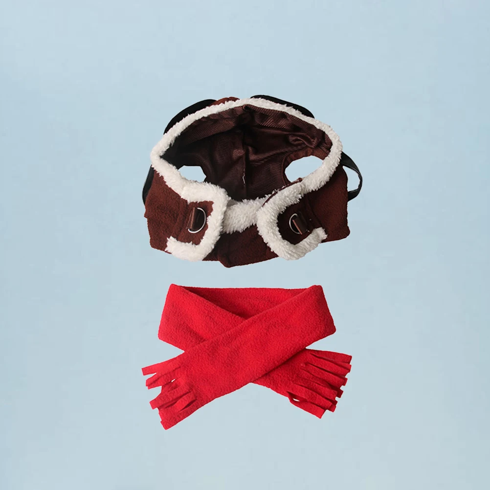 

Pilot Hat Cat Costume Windproof Funny Winter Warm Cap European and American Pet