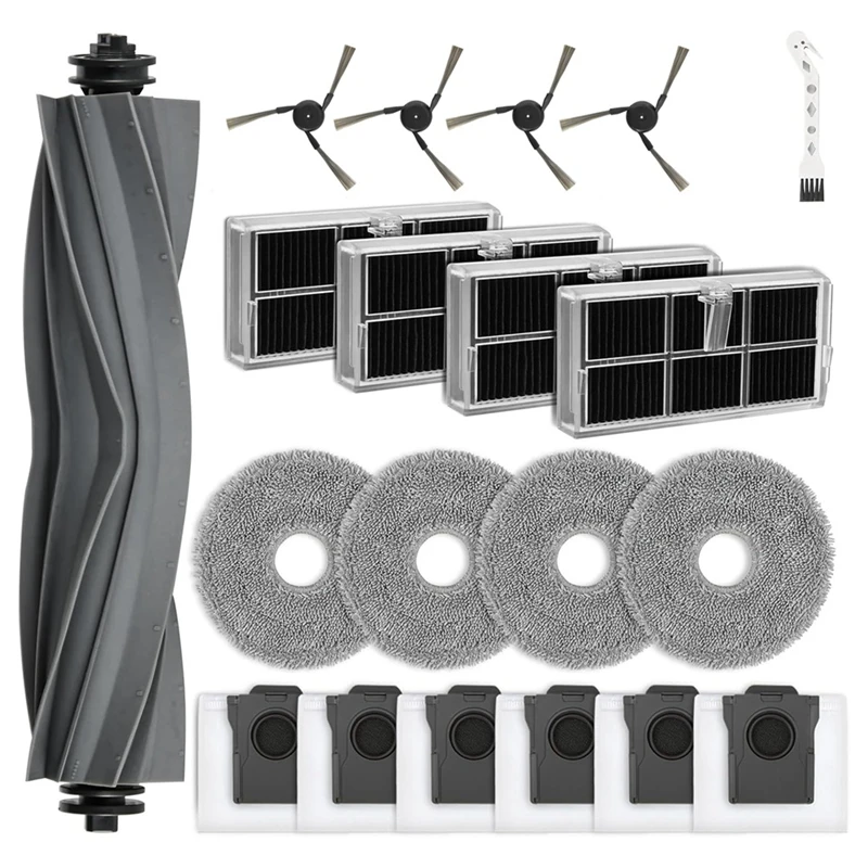 สำหรับ dreame X40เครื่องดูดฝุ่นหุ่นยนต์ที่สมบูรณ์แบบมากแปรงด้านข้างหลักแผ่นกรอง HEPA อะไหล่ถุงผ้ากรองฝุ่นสำหรับเปลี่ยน