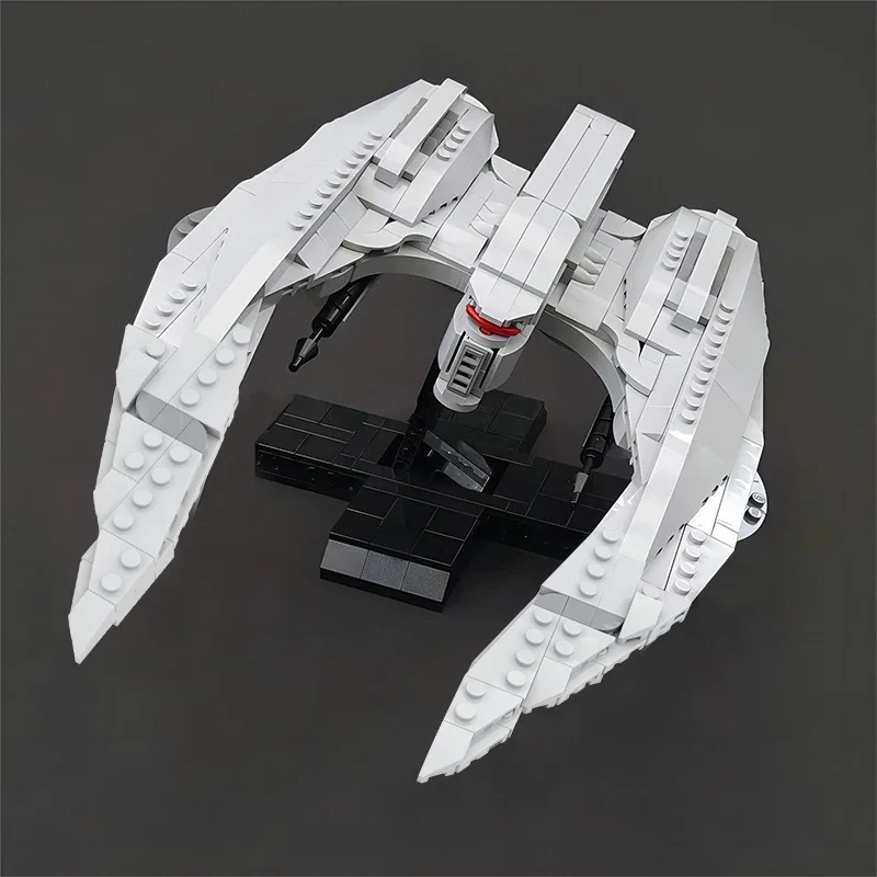 BuildMoc Cylon Raider MK II Space Galactica Spaceship Building Blocks Set For Battlestared Fighter Bricks Toys For Children Gift