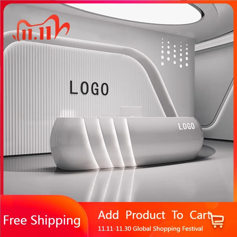 

Beauty Modern Reception Desks Shelves Restaurant Company Simple Desks Minimalist Design European Escritorio Trendy Furniture