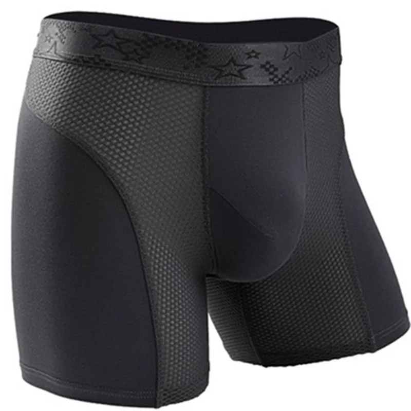 Bielizna męska modalne bokserki Hombre solidna siateczka oddychająca etui majtki męskie kalesony z długimi nogawkami Cueca Calzoncillos XL-6XL