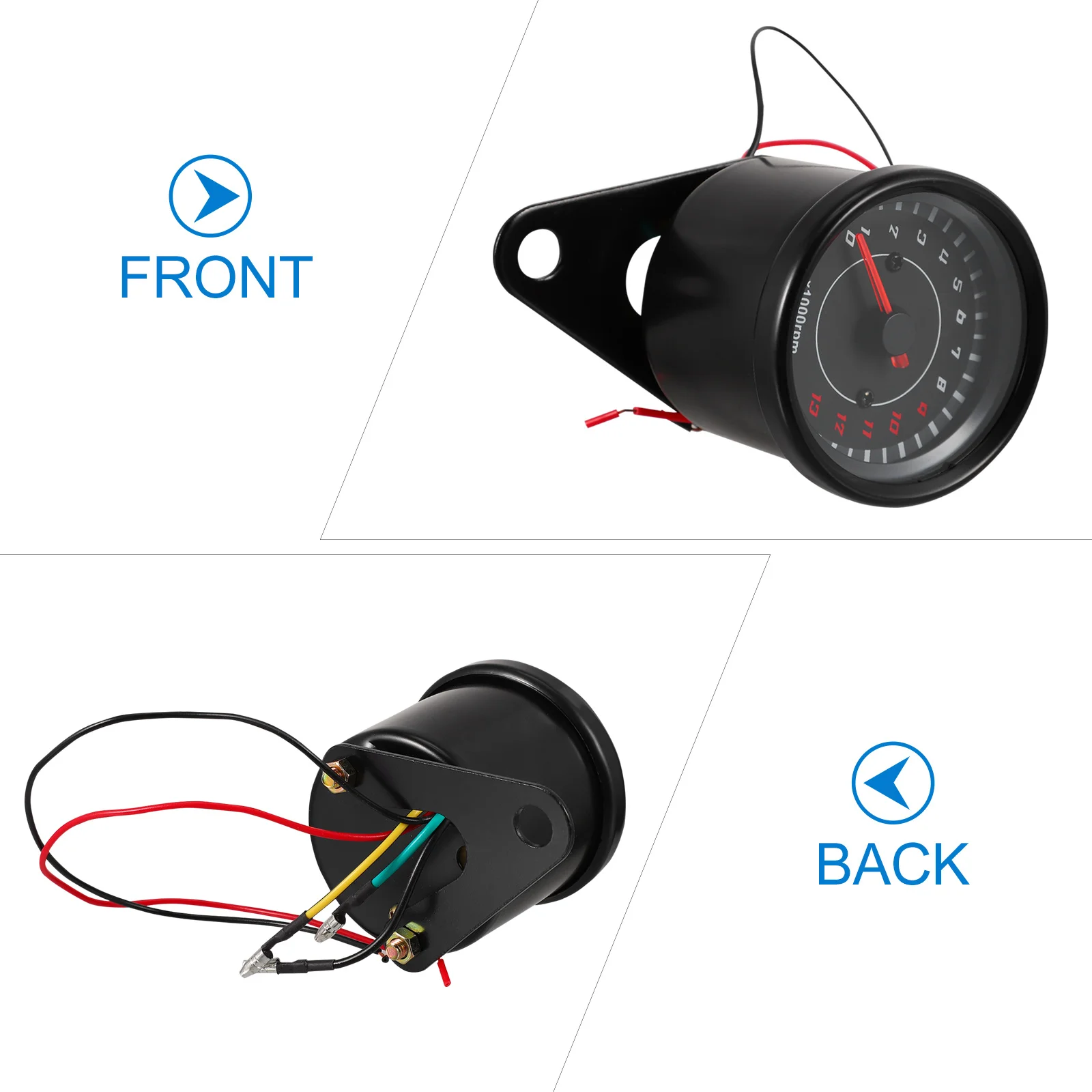 

Motorcycle Tachometer Modified Gauge Aluminum Alloy 13000 LED Night Light Electronic Meter High Quality
