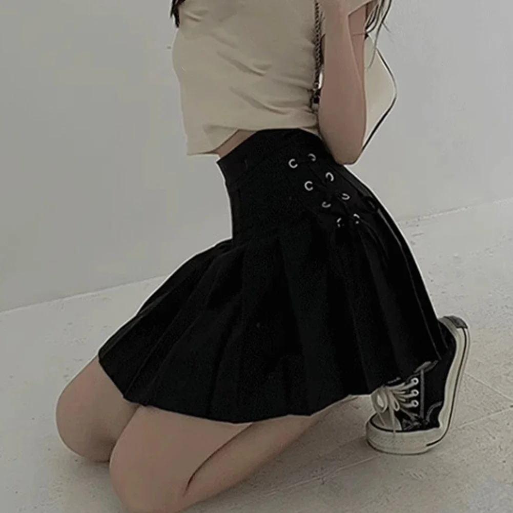 

High Waist Skirt Pleated Kawaii Skirt For Home For Vacation Suitable For Club Suitable For Holiday Polyester Fabric