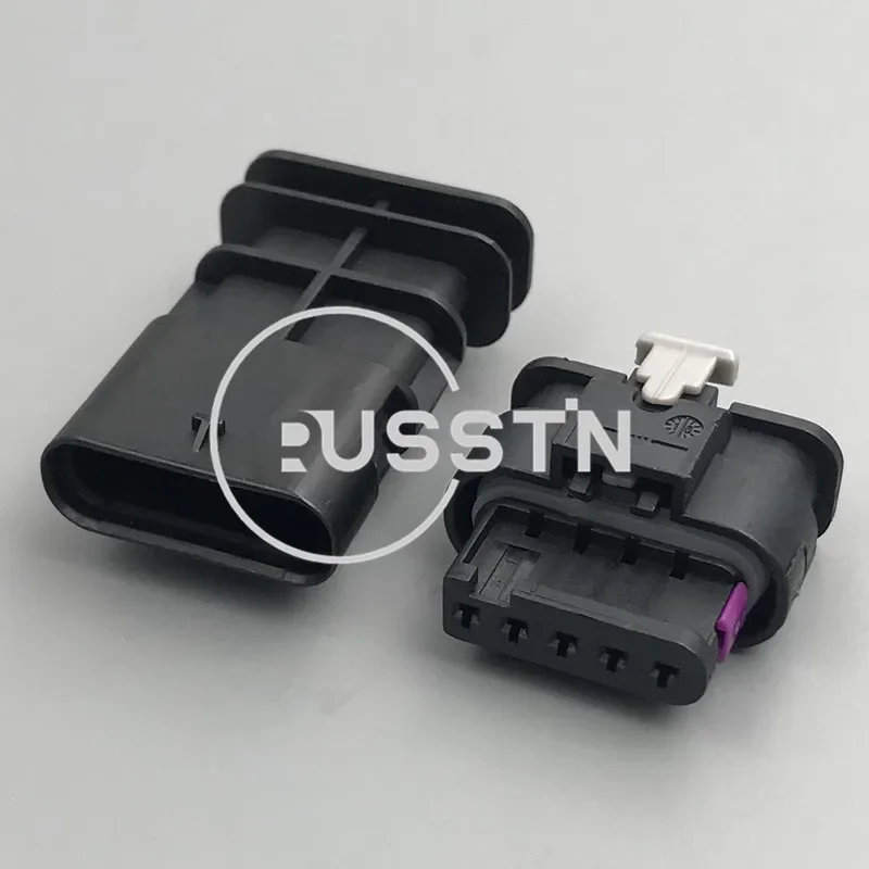 

Комплект из 5-контактного водонепроницаемого разъема датчика расхода воздуха для автомобиля, электрическая розетка переменного тока для VW Audi 1-1718806-1 / 4F0 973 705 2141520