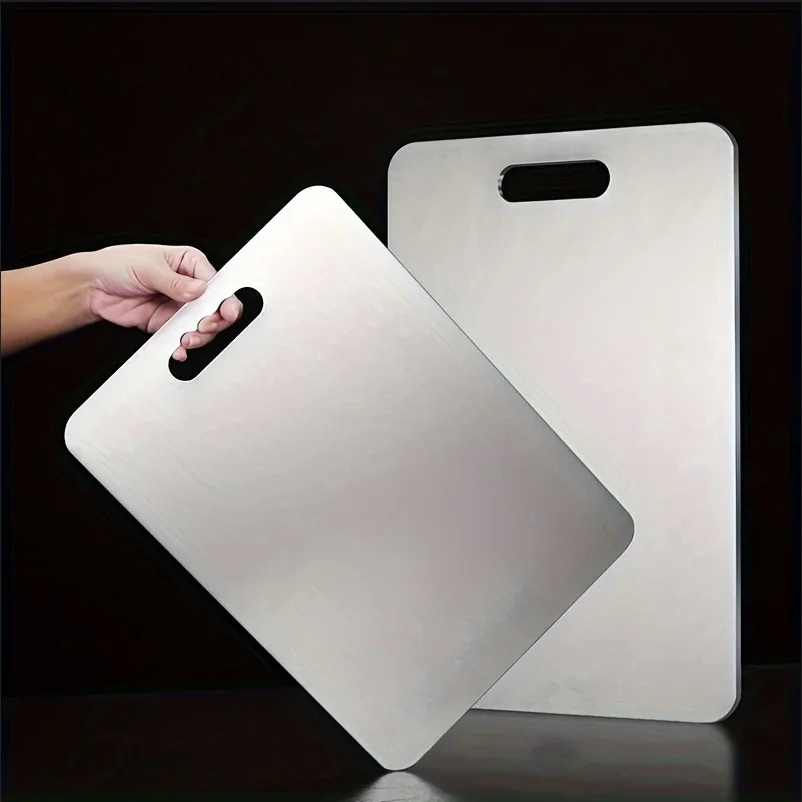 

Board Kitchen Titanium Cutting Boards For Stainless 304 Steel Thickened Double-Sided Food Grade Portable Fruit Meat Chopping