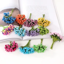 1/3/5Pcs Artificial Flower Stamens 8CM Fake Flowers Wedding Party Decoration Home Room Decor Christmas Gift Ornament Accessories