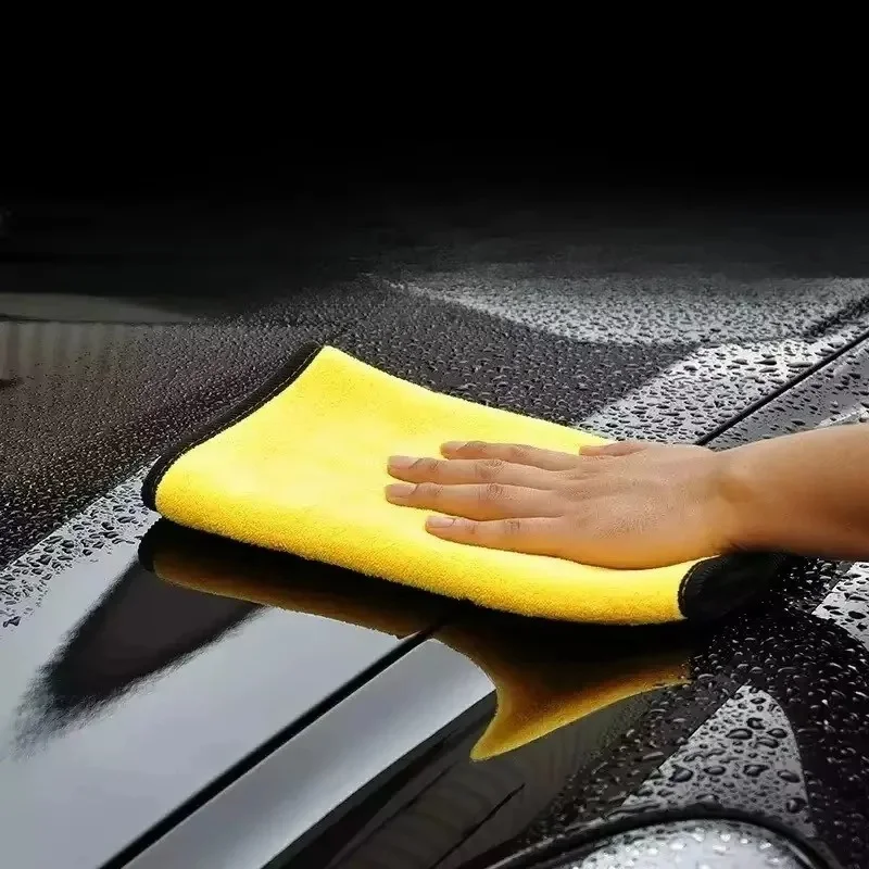 Супер бытовая двухслойная ткань для чистки автомобиля, полотенце для чистки автомобиля из ультратонкого волокна, мягкая и быстросохнущая ткань для протирания оконных зеркал