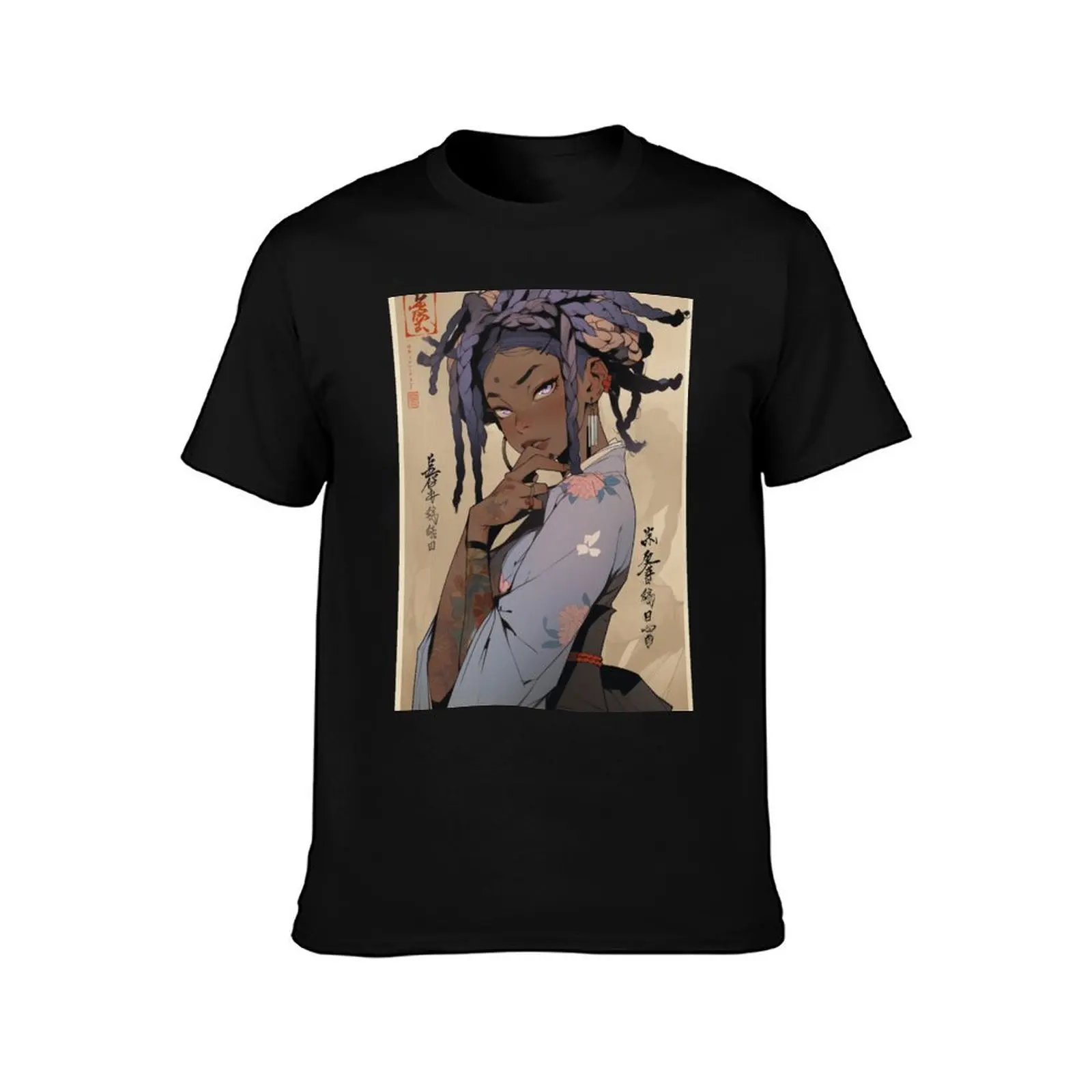 Geisha of Color 2 T-Shirt Plus Size Loose Short Sleeve Top T-Shirt