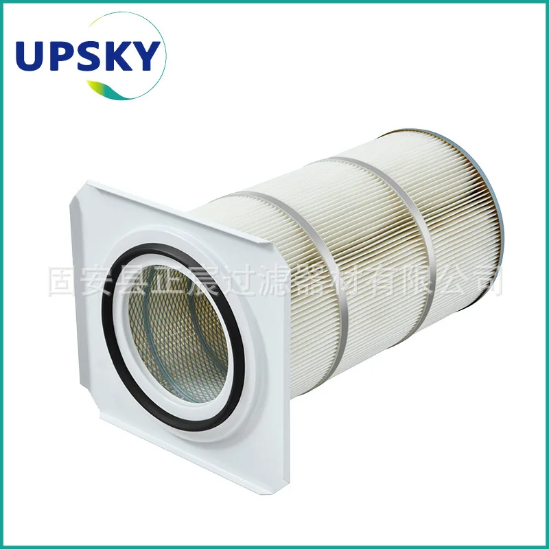 

Polyester Fiber Flame Retardant Coated Filter Element Square Cover Flange Dust Removal Filter Cartridge