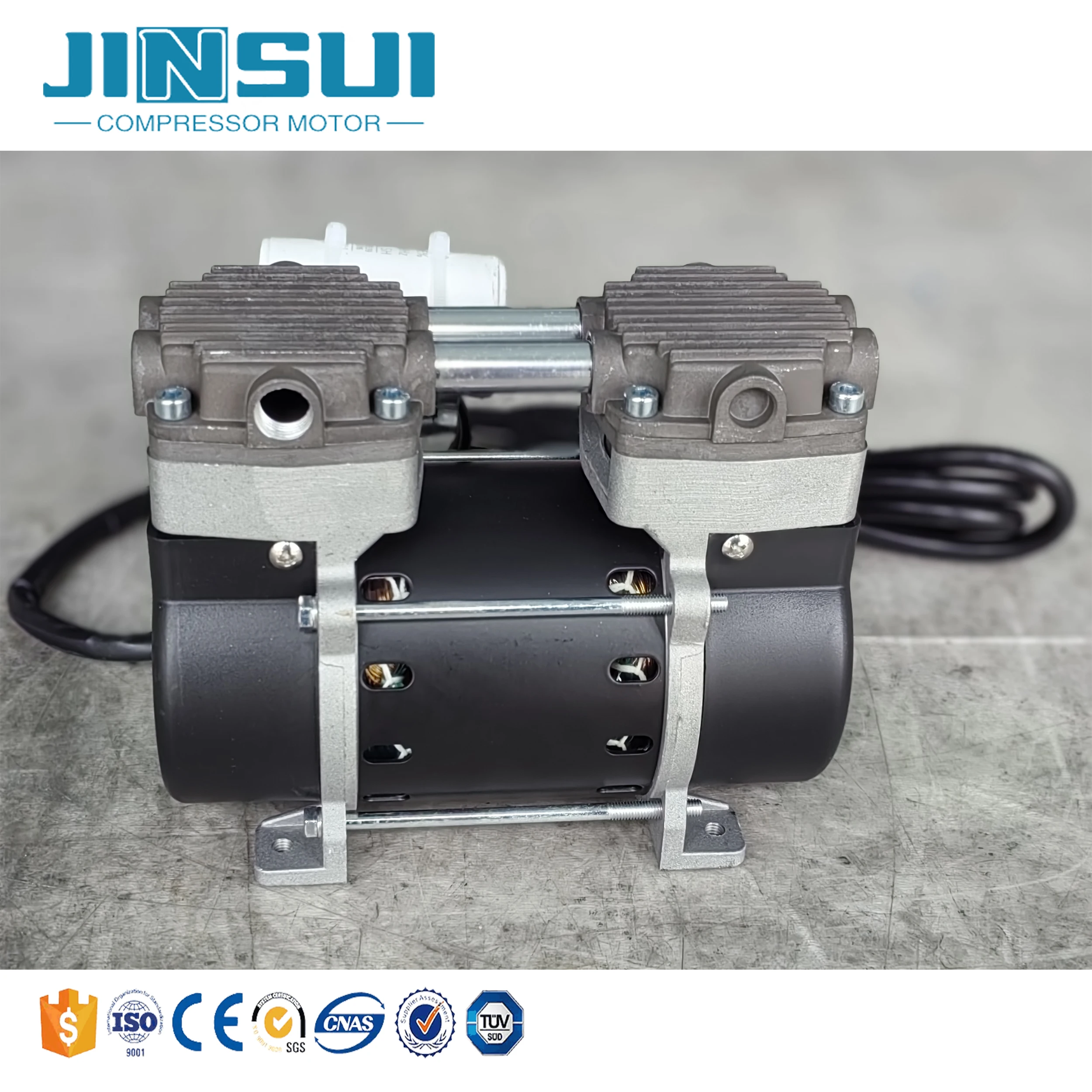 180W 50L/Min Portable Vacuum Pump Oil-free Silent Compressors Machine Head