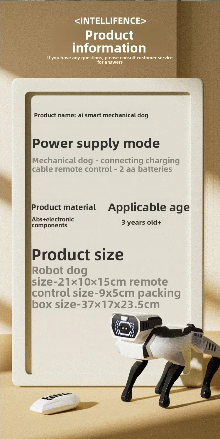 Kinder AI Roboter Hund Roboter Spielzeug interaktive Roboter Hund bionische Fernbedienung