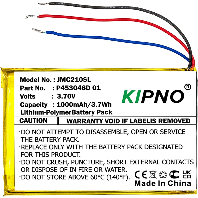 

Replacement 1000mAh Battery P453048D 01 GSP383555 for JBL Clip 2AN CS056US CLIP2BLKAM P04405201 Clip 2 Special Edition