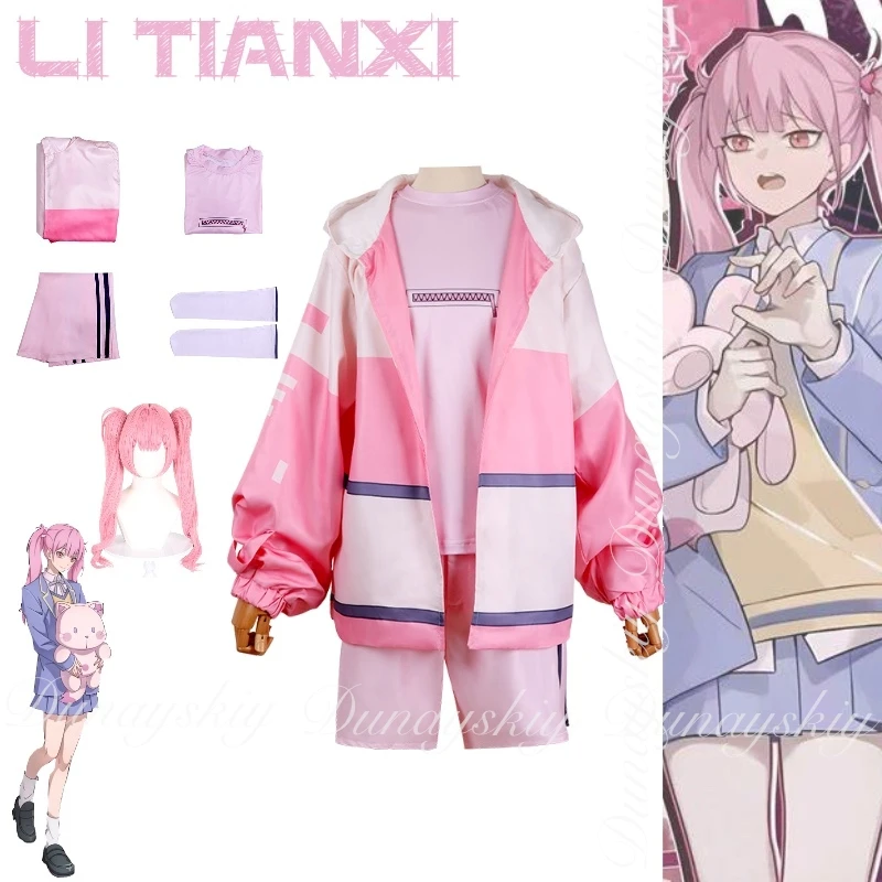 

Link Click Li Tianxi One Character A Postlingually Mute Character With Long Pink Hair And Red Eyes Cosplay Costume Anime All Set