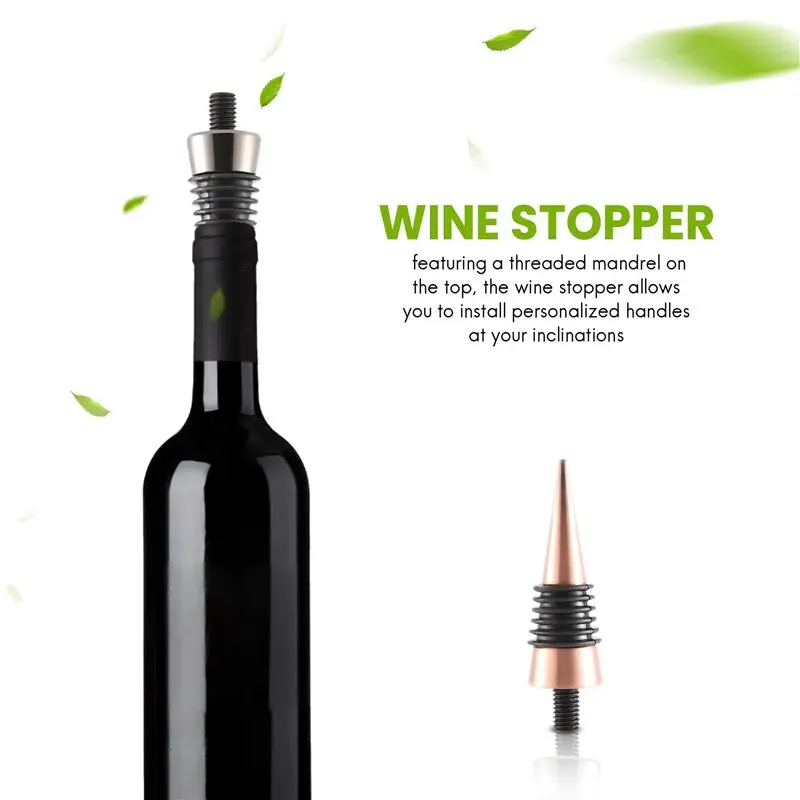 ABSS-2X Bottle Stopper Classic Bottle Stopper With Threaded Post Wine Stopper Insert Hardware For Wine Turning DIY Project