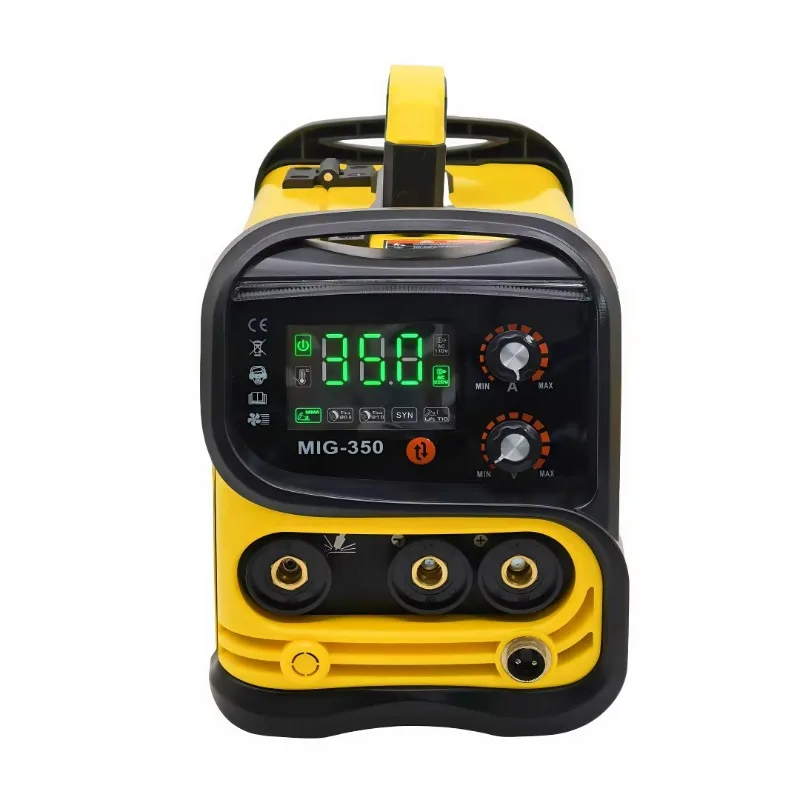 

High Quality MIG 350 Inverter IGBT Synergy Gasless Welding MIG Welder Big LCD Display 3 in 1 MIG/MMA/Stick/Lift TIG 220V 110V