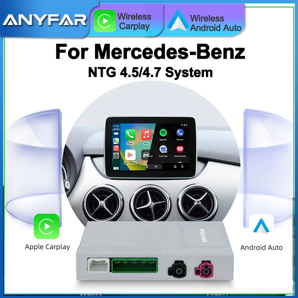 Wireless CarPlay Android Auto retrofit kit for Mercedes Benz NTG 4.5 4.7 System A B C E Class GLA CLA GLK SLK CLS W204 W176 W246