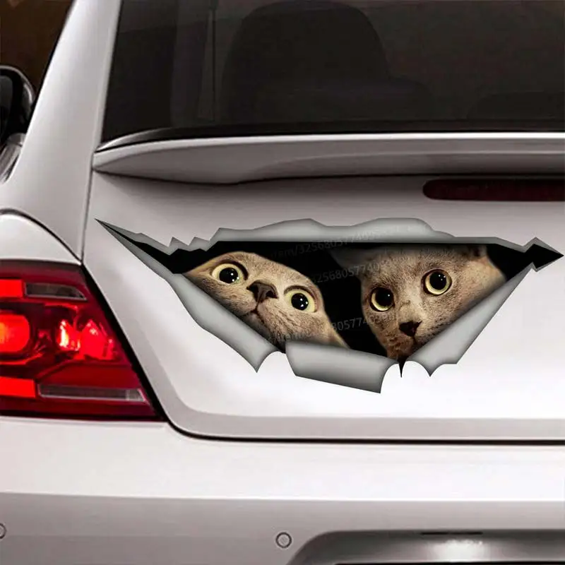 

Забавная кошка, животное, животное, автомобильная наклейка, водонепроницаемая виниловая наклейка, бампер, заднее окно, ноутбук, самоклеящаяся наклейка для автомобиля, аксессуары SH192