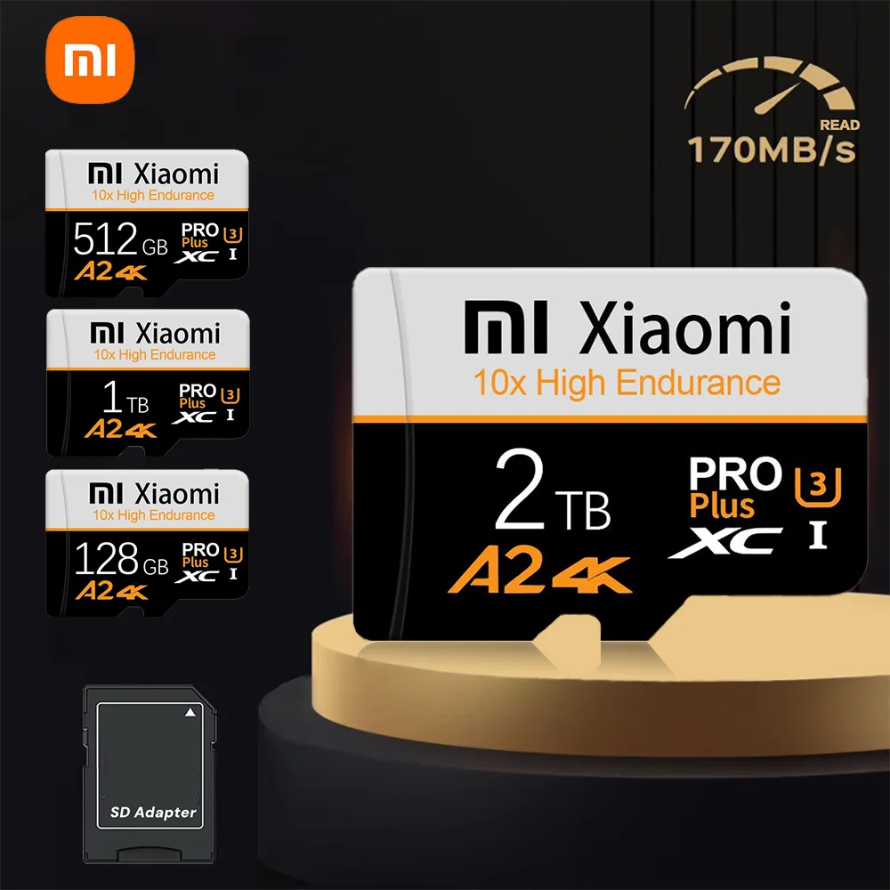 Xiaomi Micro TF/SD Memory Card 2TB 1TB V30 U3 128GB 512GB Mini SD Card SD/TF Flash Card Class 10 Memory Card For Nintendo Switch