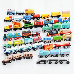 Wooden Track Electric Locomotive Train Magnetic Car Toy For All Brand Wooden Train Track Railway Toys For Kids Educational toys