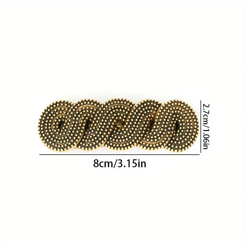 1pc Retro Alloy Twisted Line Oval Spring Clip Ladies Half-tied Hair on The Back of The Head Dress Up Hair Accessories