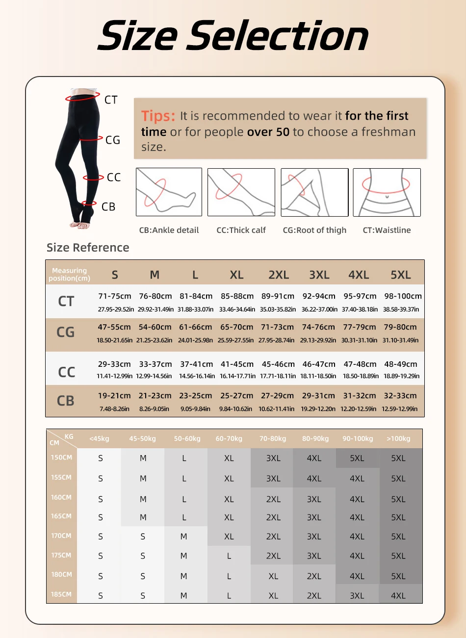 Medical 30-40mmHg Compression Stockings Varicose Veins Plus Size Pantyhose Women Open Toe Class 3 Pressure Pants Brace