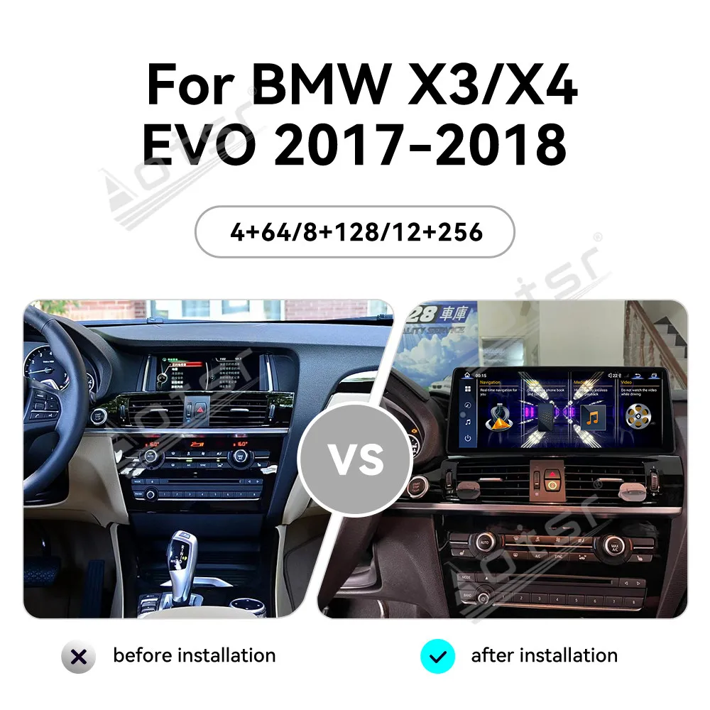 12.9 Inches Screen For BMW X3 X4 EVO 2017-2018 Multimedia Video Player Stereo Auto GPS Navi DSP Carplay Audio Stereo Head Unit