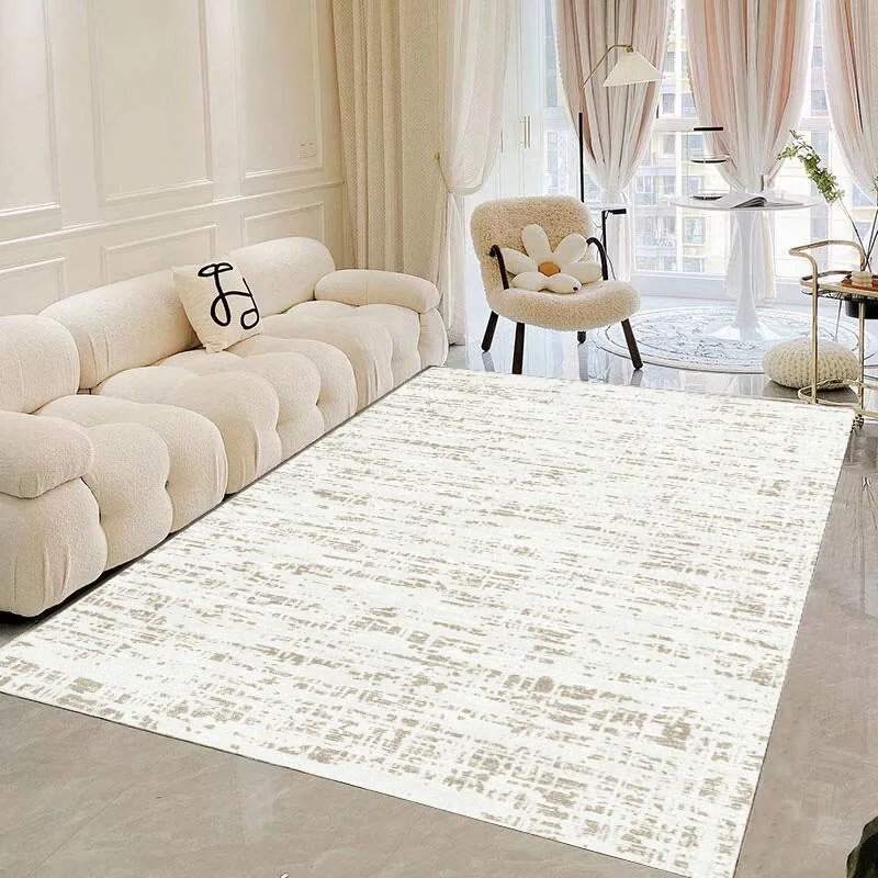 

Современный минималистичный велюровый ковер из имитации овечьего кашемира, не требующий стирки, для спальни, дивана, журнального столика, прямоугольный, для гостиной