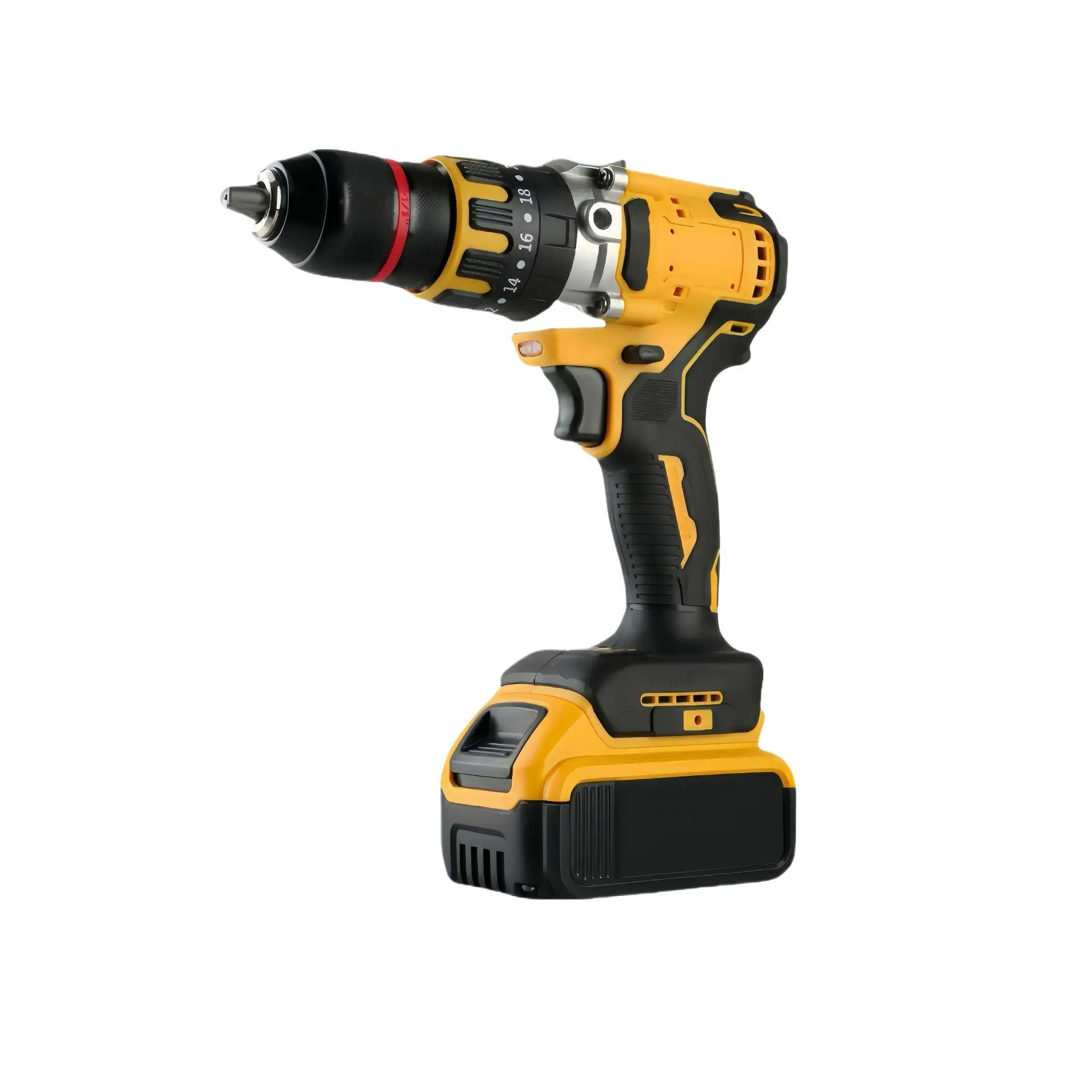 

Бесщеточная ручная дрель 13 мм, 21 В, двухскоростная ударная дрель, многофункциональный инструмент с литиевой батареей, мощная электрическая отвертка