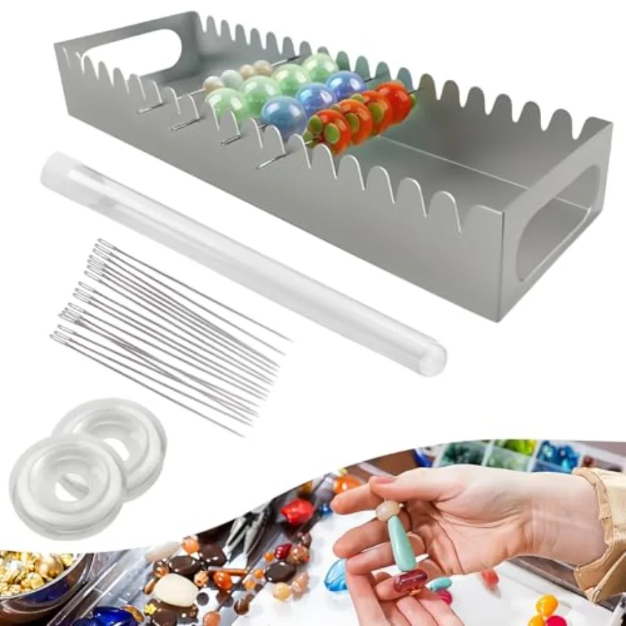 

Uiyofok Bead Baking Rack, Polymer Clay Tools for Bead Maker, Drying Rack for Polymer Clay Jewelry Making Supplies with 20 Pins
