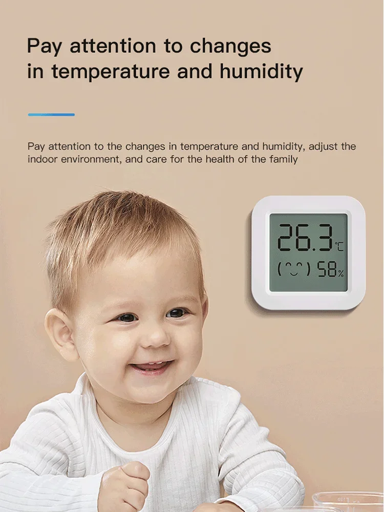 Tuya Temperature Humidity Sensor Mini LCD Digital Display Compatible with Bluetooth APP Remote Control Thermometer Hygrometer