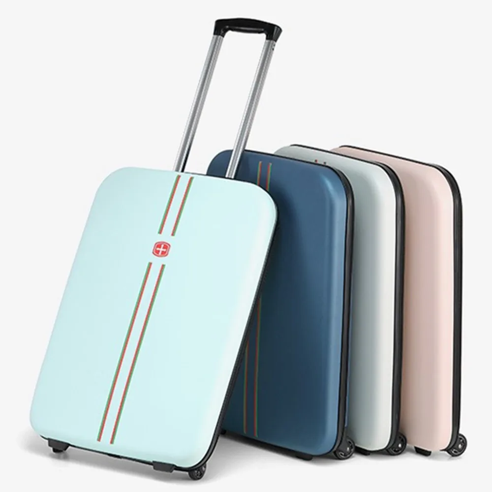 20 24 Inch Stacked Trolley Travel Suitcase Shrink Luggage Expansion Bag Outdoor PC Baggage Laptop Storage Handbag Rolling Wheels