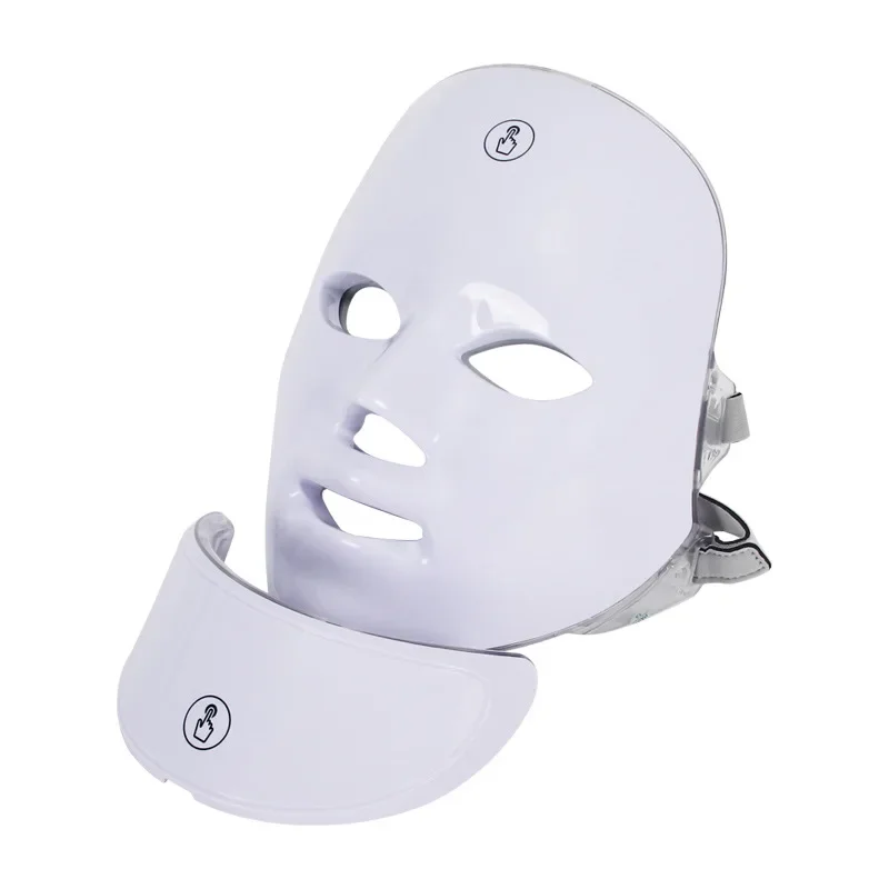 

LED facial mask beauty instrument red blue light acne cleansing import facial large row of lights photon skin rejuvenation mask