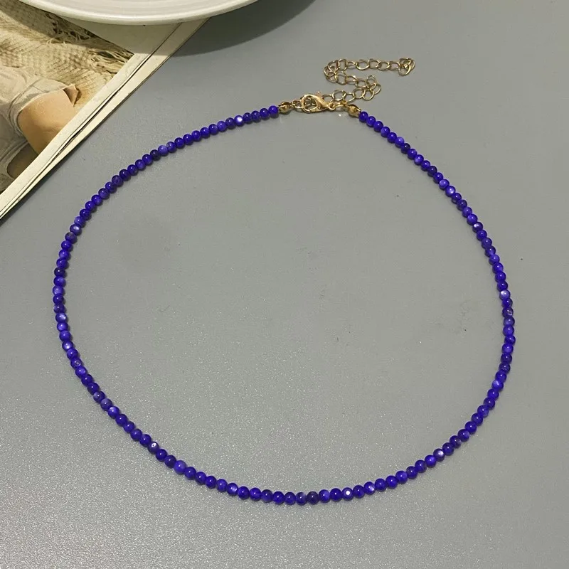 Fashion Naturel Shell Small Beads Choker Gift for Girl White Blue Purple Colorful Women Neck Jewelry Wholesale Dropshipping