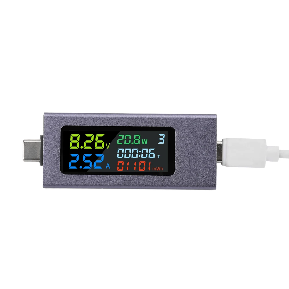 Type-C Tester DC Digital Voltmeter Amperimetro Capacity Tester Voltmeter Detector Power Bank Charger Indicator ﻿