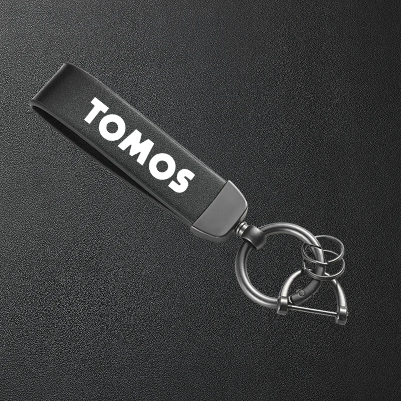 Motorcycle High-Grade Leather Keychain Metal Keyring Accessories For Tomos Nitro Arrow Sprint LX Streetmate R A35 Racing TT