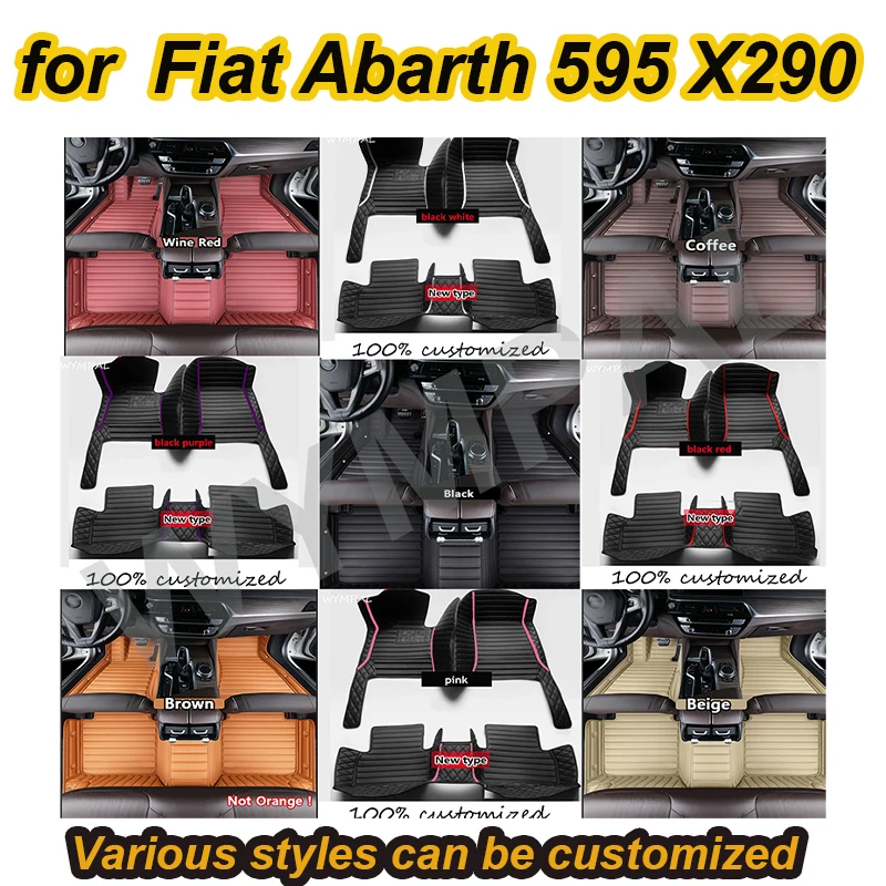 

Роскошный автомобильный коврик для Fiat Abarth 595 X290 2012 ~ 2022 водонепроницаемый Tapetes Para Carro Alfombrillas Coche автомобильные коврики напольные