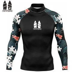 New Arrival Men's Swim Shirt Surf Waterproof Rashguard Uv Protection Shirt Long Sleeve Lycra Rash Guard Top Swimming Diving Wear