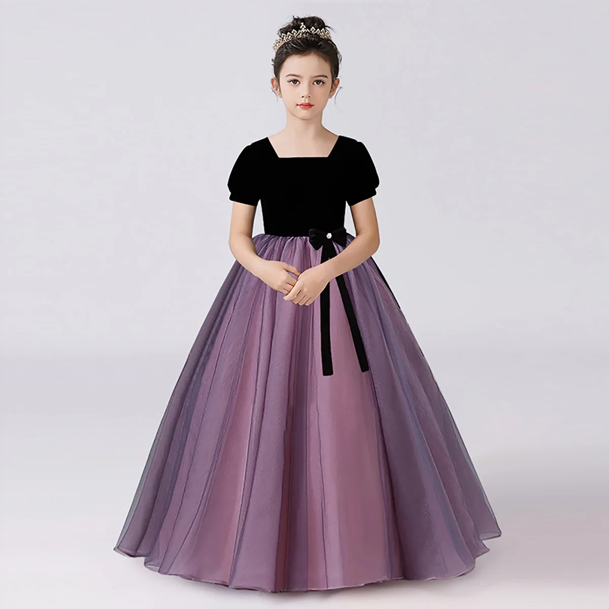 YZYmanualroom Girls Beauty Pageant Dress Flower Girls Dress Junior Bridesmaid dress Birthday Concert dress/can be customized