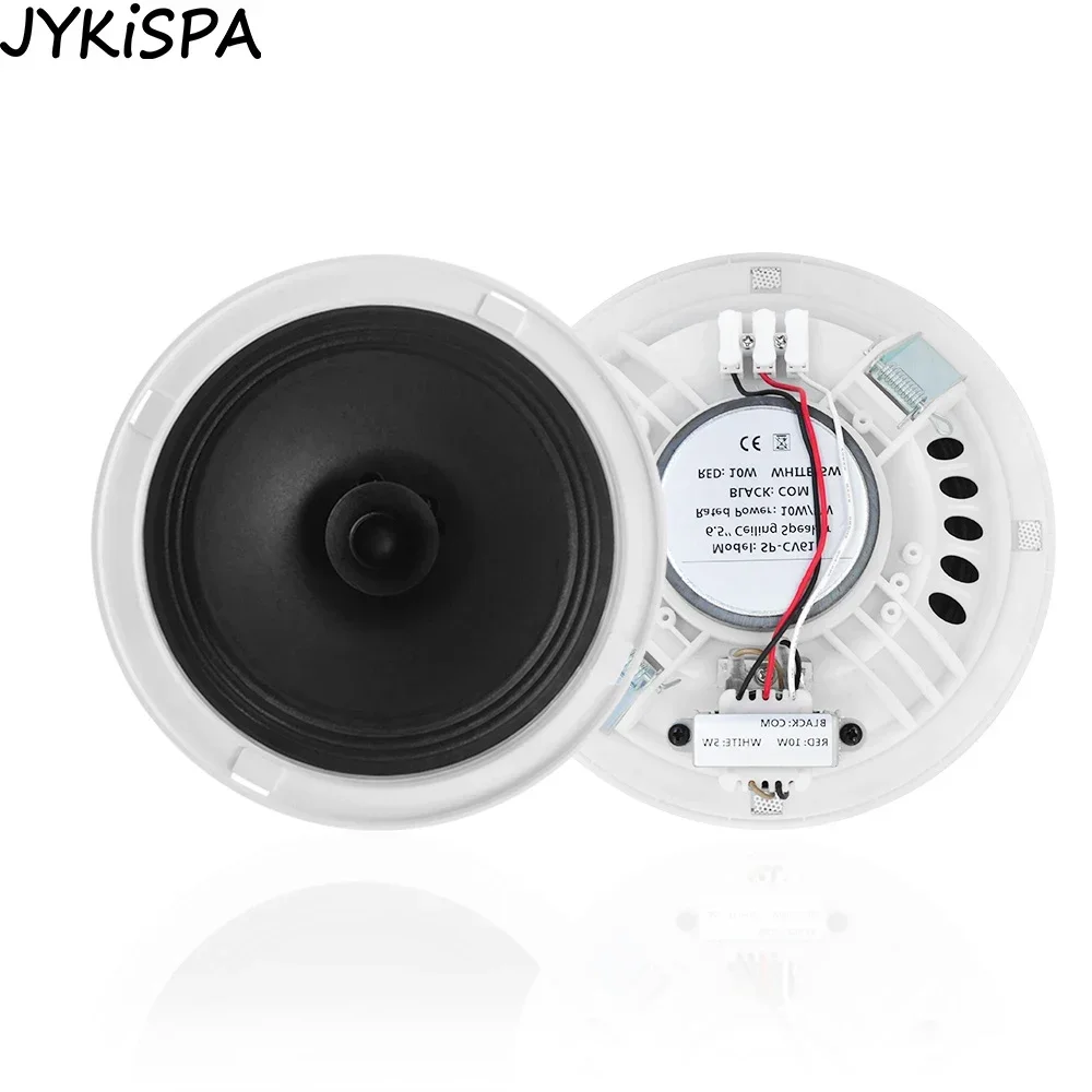 Haut-parleur de plafond coaxial, amplificateur de système PA, cinéma maison, haut-parleur d'adresse ick pour bureau et hôtel, 6.5 pouces, 10W, 70V, 100V