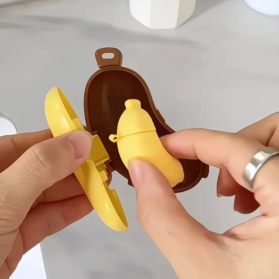 Bananenförmige Zahnbürstenabdeckung mit Zahnpasta-Aufbewahrungsbox – kompakt und praktisch – unverzichtbare Reise-Zahnbürstenabdeckung – Detail 8