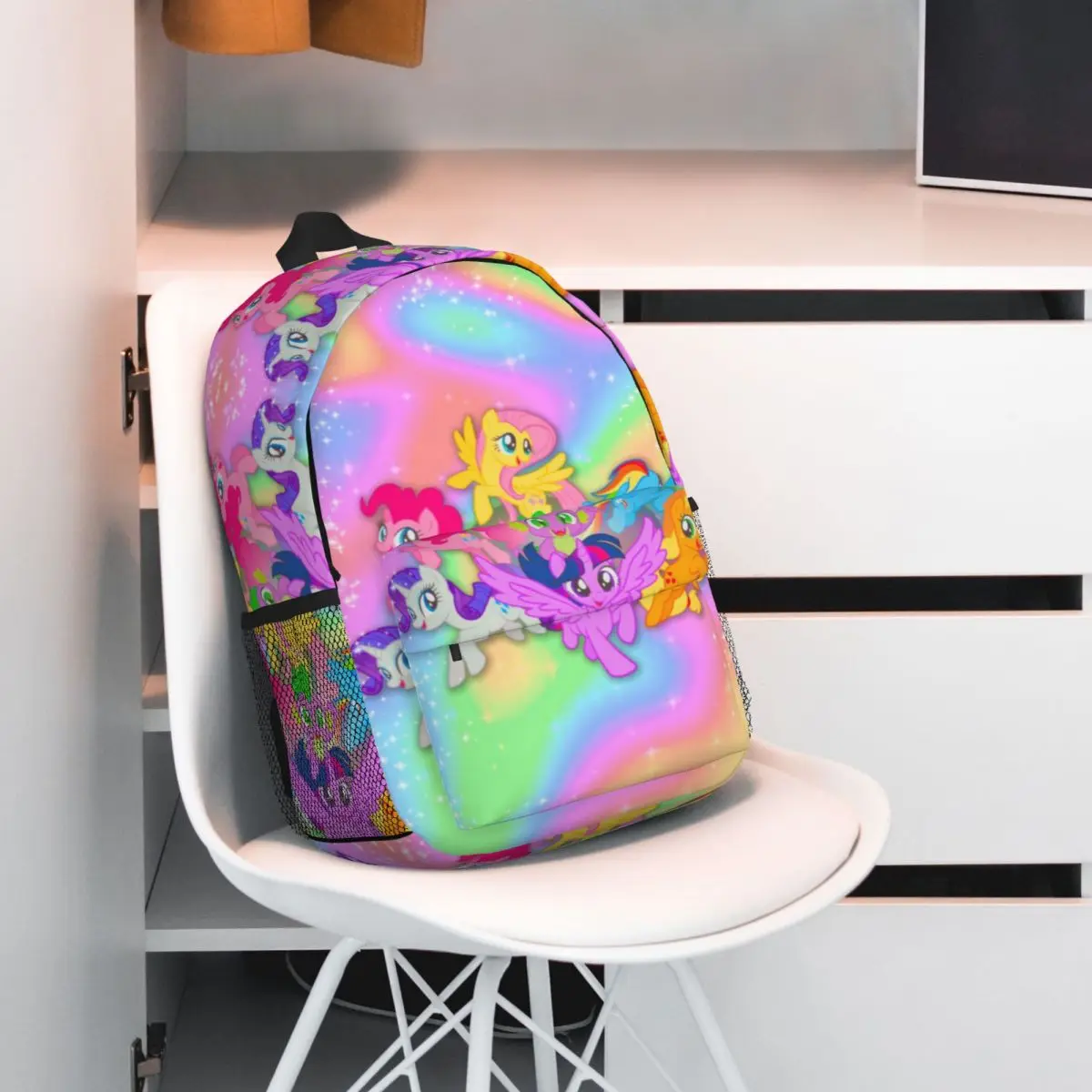Mochila compacta My Little Pony de 15 polegadas – bolsa leve e elegante, perfeita para estudantes e viajantes
