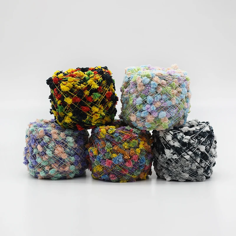 Yomdid 50g Segment gefärbt Polyester Garn DIY Tasche Ornamente Dekor Garn Segment gefärbt Ping Pong Garn Schal Hut gestrickt Häkel faden