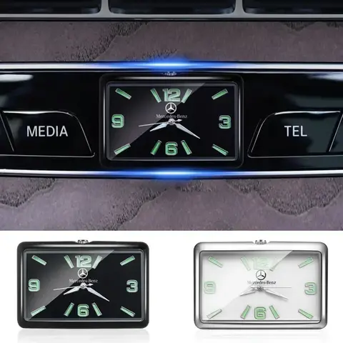 Car Dashboard Air Outlet Clock Luminous Electronic Watch Quartz Watch for Mercedes Benz W203 W205 W204 W210 W211 W212 W124 C200