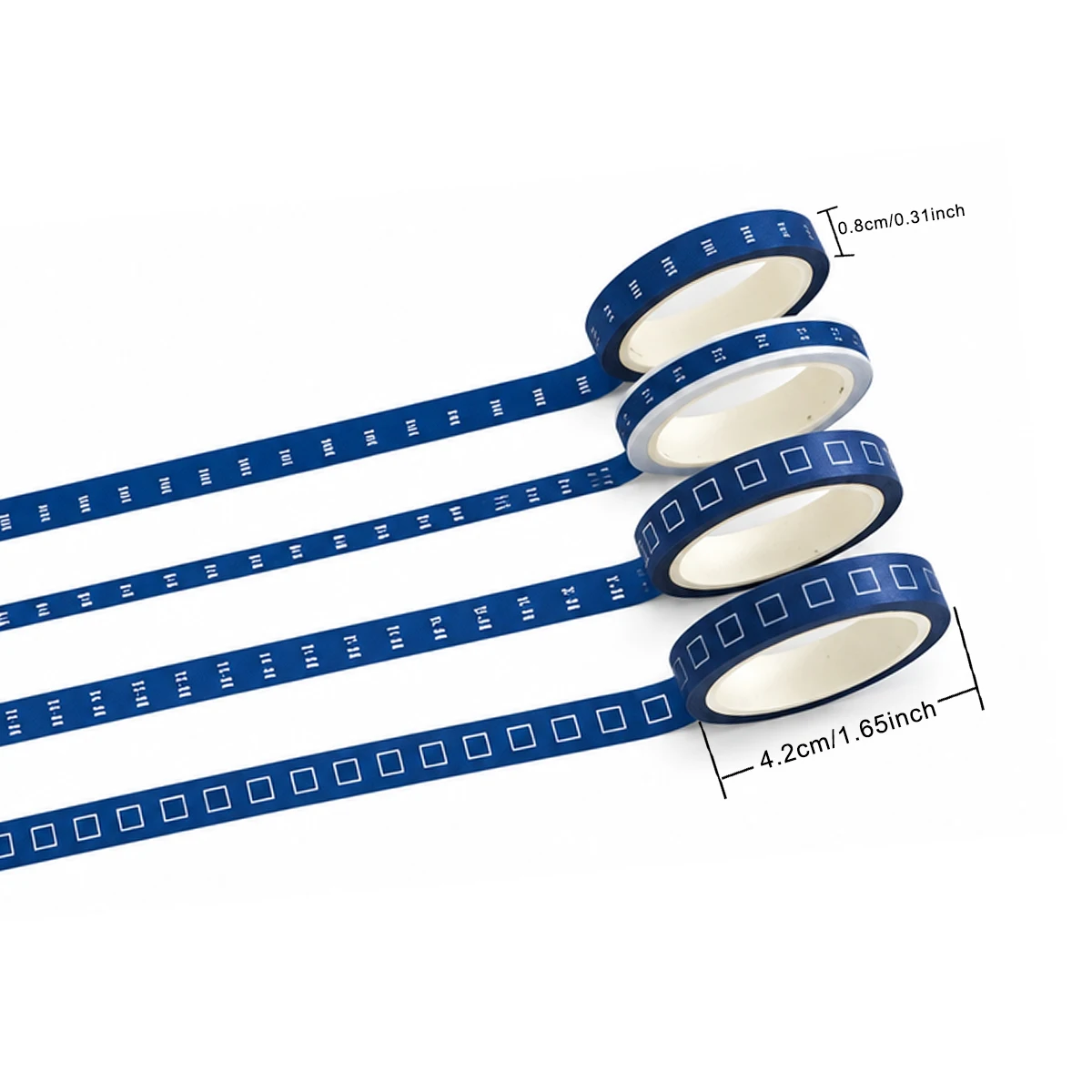 4Rolls Functional Washi Tape Set Date Number Time Checklist Decor for Journal Scrapbook Daily Planner Organization