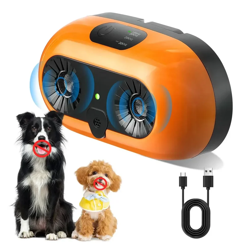 Anti Bark Device for Dogs, Sonic Bark Deterrent with 3 Modes, Rechargeable Barking Box Barking Control Devices IP45 Weatherproof