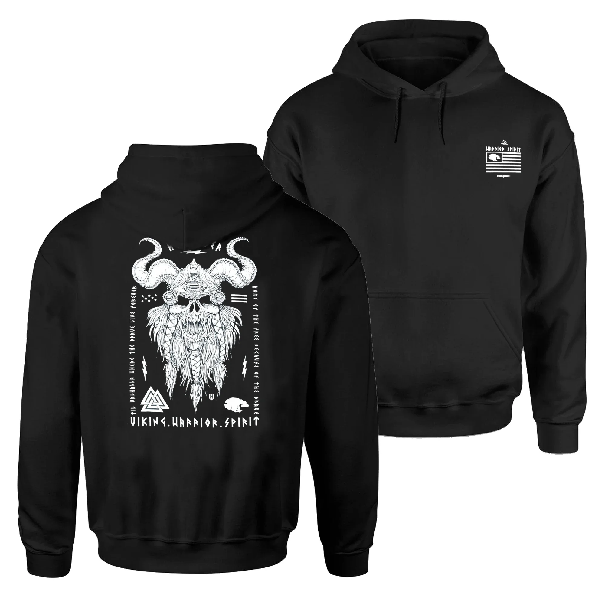 

Til Valhalla Nordic Warrior Spirit Tactical Skull Grunt Pullover Hoodie New 100% Cotton Comfortable Casual Mens Sweatshirts