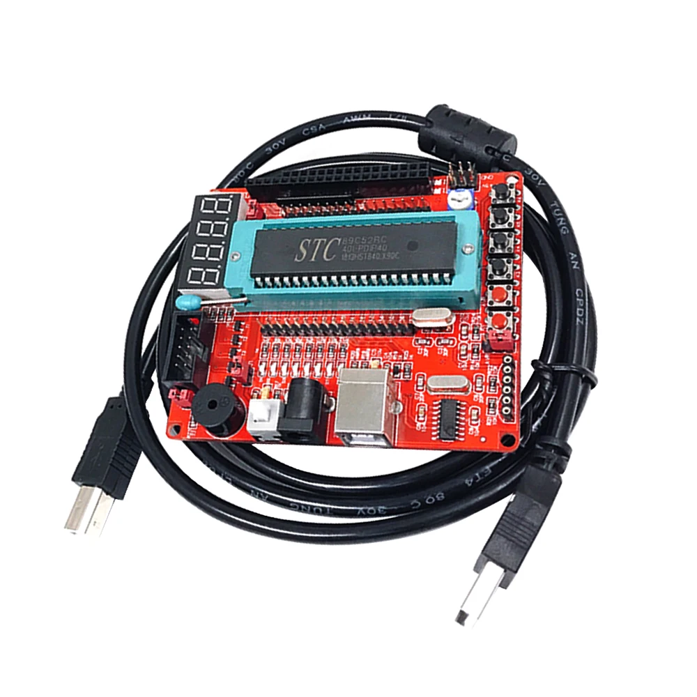 STC89C52 Development Board C51 USB Programmable 8051 MCU Controller System Board Industrial Grade Microcontroller