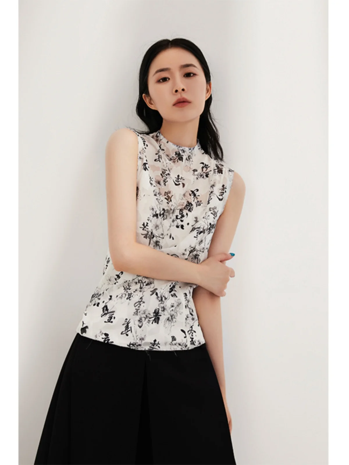 

NANASTORE Spring New Loose Floral Print Chiffon Top Women's ort Sve Vintage Sle Cotton Polyester Blend irt