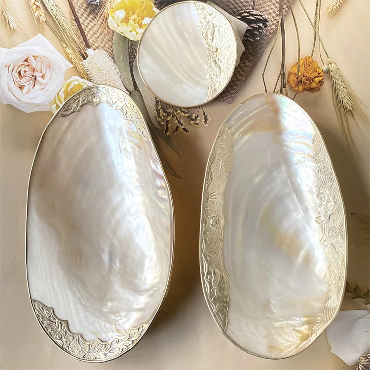 natural shell fruit display storage organizers pearl gems for pendant tobacco fruit stuff home office decoration Accessories