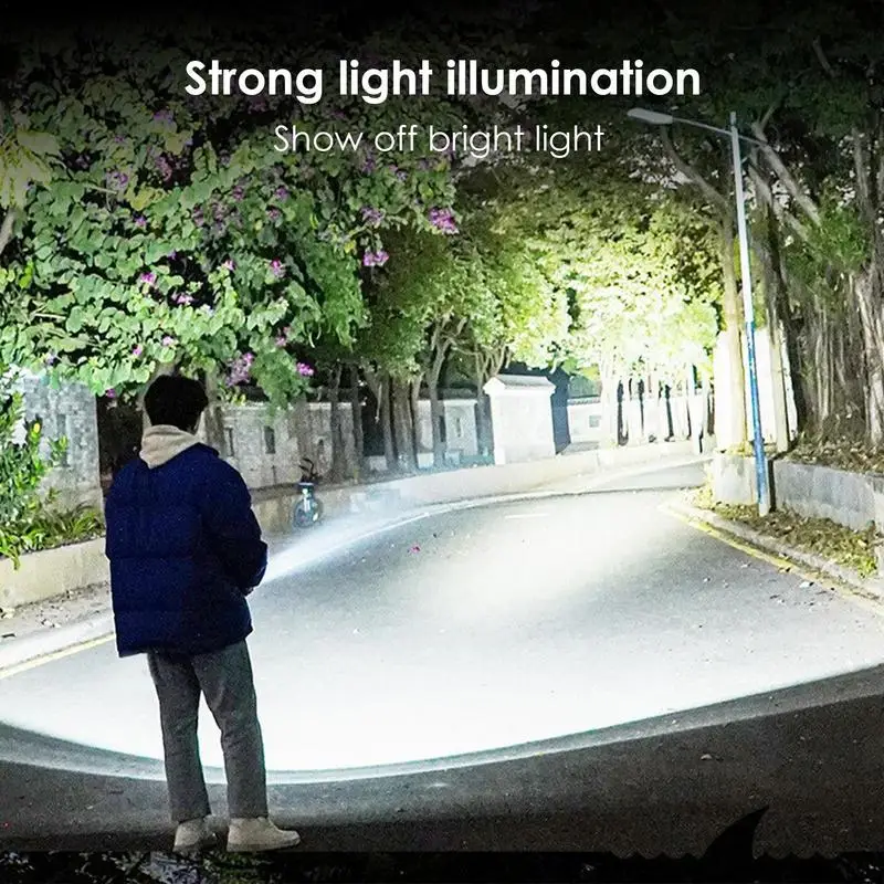 Poderoso LED USB lanterna recarregável, alta potência, lanterna Zoom, Long Shot tocha, Flash Light